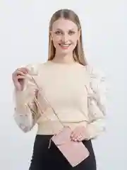Розовый сумка женская через плечо, клатч