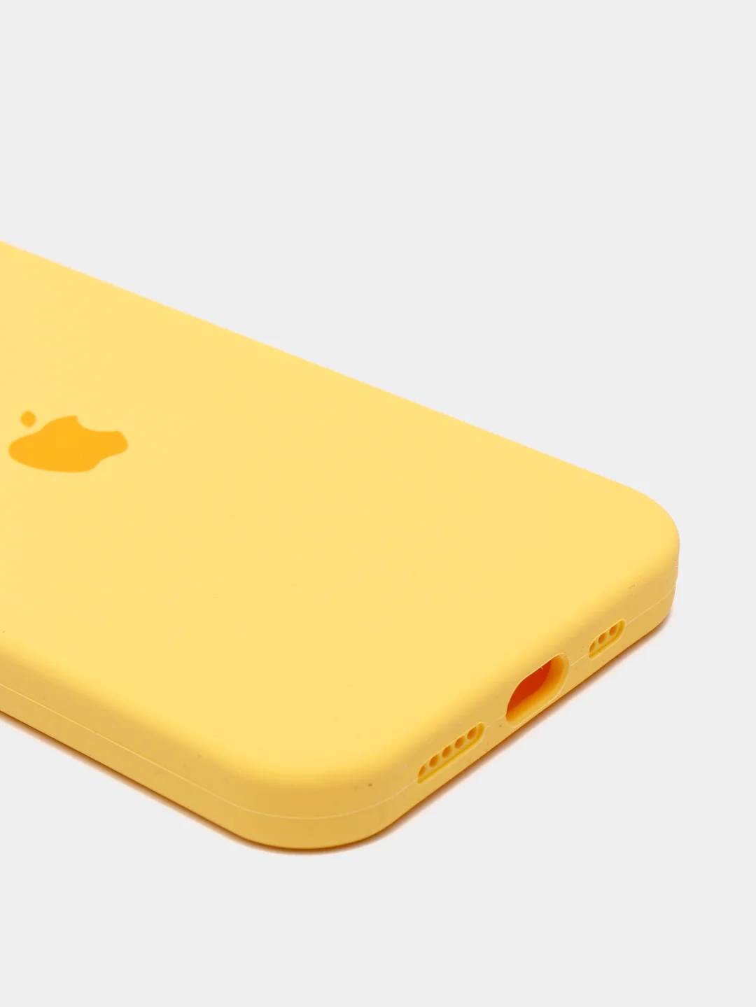 Желтый чехол с бархатом iPhone 12 / 12 Pro