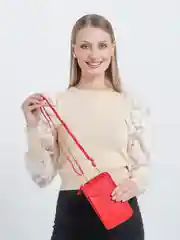 Красный сумка женская через плечо, клатч