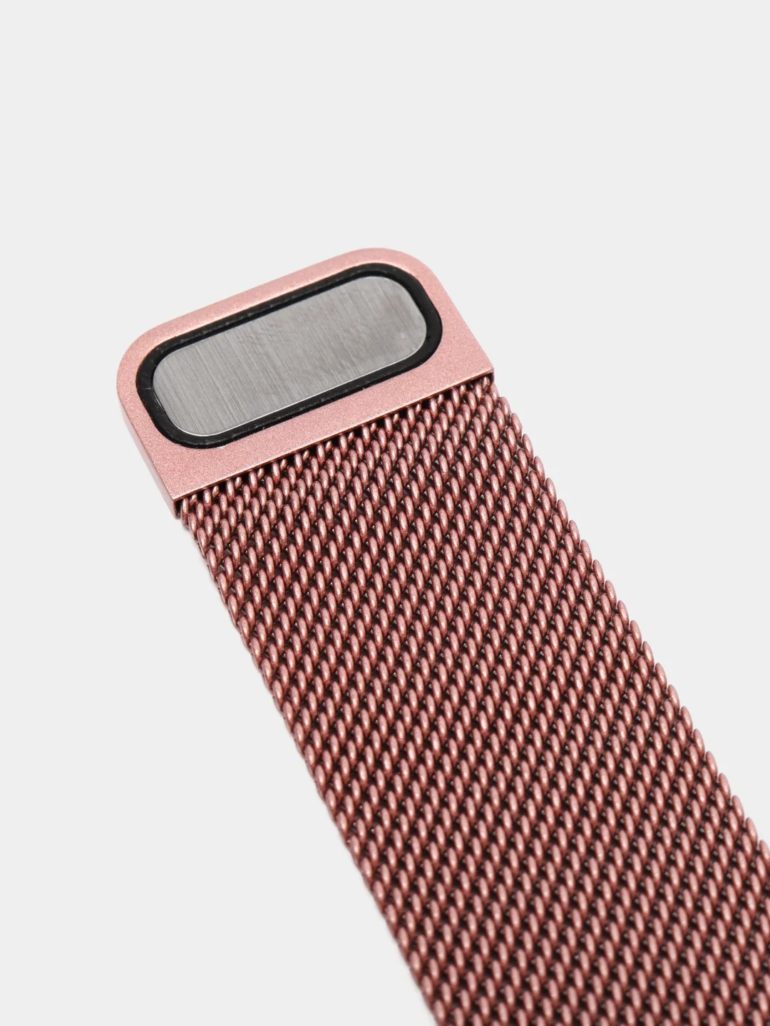 Розовый ремешок для смарт - часов Apple Watch "Миланская петля", металлический браслет