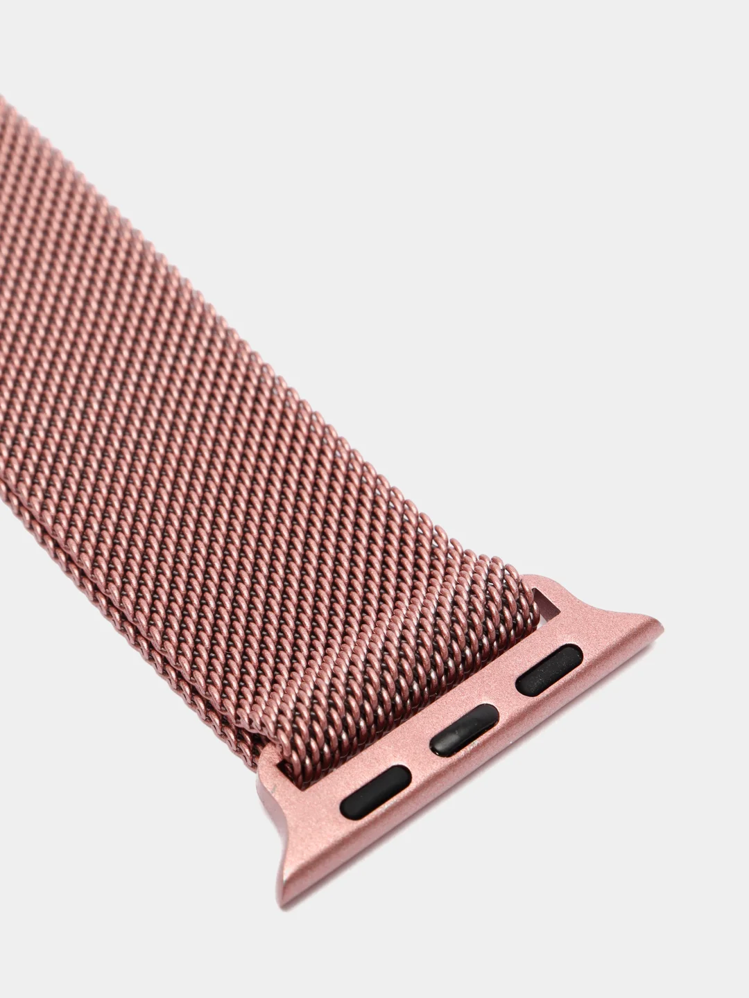 Розовый ремешок для смарт - часов Apple Watch "Миланская петля", металлический браслет