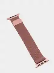 Розовый ремешок для смарт - часов Apple Watch "Миланская петля", металлический браслет
