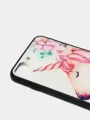 Кораллово-розовый чехол с рисунком для iPhone 7 Plus, 8 Plus