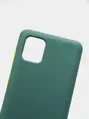 Тёмно-зелёный чехол Samsung Galaxy Note 10 Lite, Галакси Нот 10 Лайт силиконовый с цветными кнопками