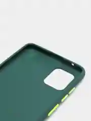 Тёмно-зелёный чехол Samsung Galaxy Note 10 Lite, Галакси Нот 10 Лайт силиконовый с цветными кнопками