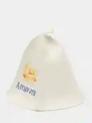 Банная шапка с надписью "Алтын эти"