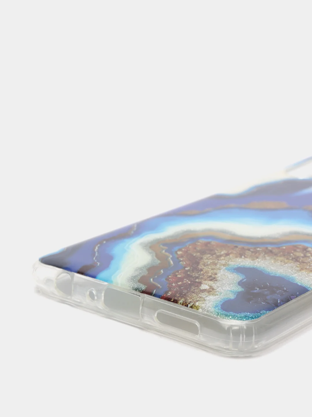 Золотой чехол Samsung Galaxy A10s, Самсунг Галакси А10с силиконовый с мраморным рисунком