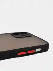 Черный iphone 11, Айфон 11 чехол матовый с цветными кнопками