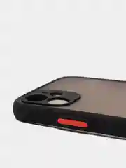 Черный iphone 11, Айфон 11 чехол матовый с цветными кнопками