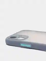 Синий меланж iphone 11, Айфон 11 чехол матовый с цветными кнопками