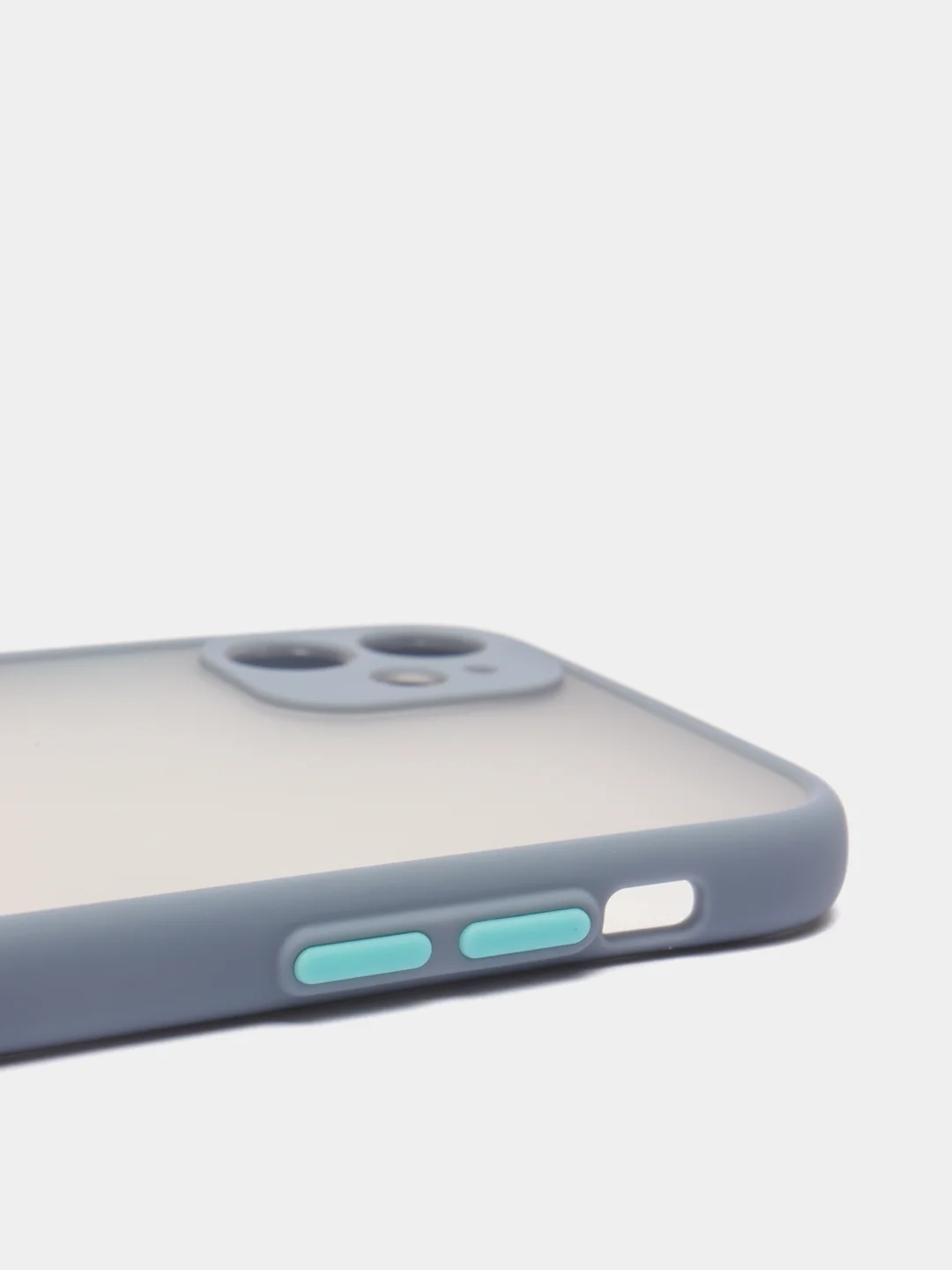 Синий меланж iphone 11, Айфон 11 чехол матовый с цветными кнопками