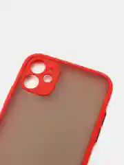 Красный iphone 11, Айфон 11 чехол матовый с цветными кнопками