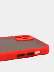 Красный iphone 11, Айфон 11 чехол матовый с цветными кнопками