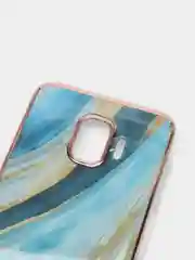Лазурный чехол Samsung Galaxy J2 Core, Самсунг Галакси Джи2 Кор, силиконовый с мраморным рисунком