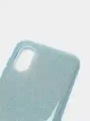 Голубой чехол Samsung Galaxy A03 Core, Самсунг Галакси А03 Кор блестящий