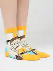 Горчичный носки Rick and Morty (Рик и Морти), унисекс