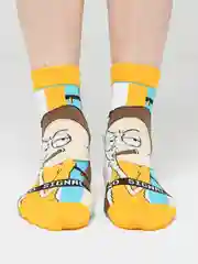 Горчичный носки Rick and Morty (Рик и Морти), унисекс