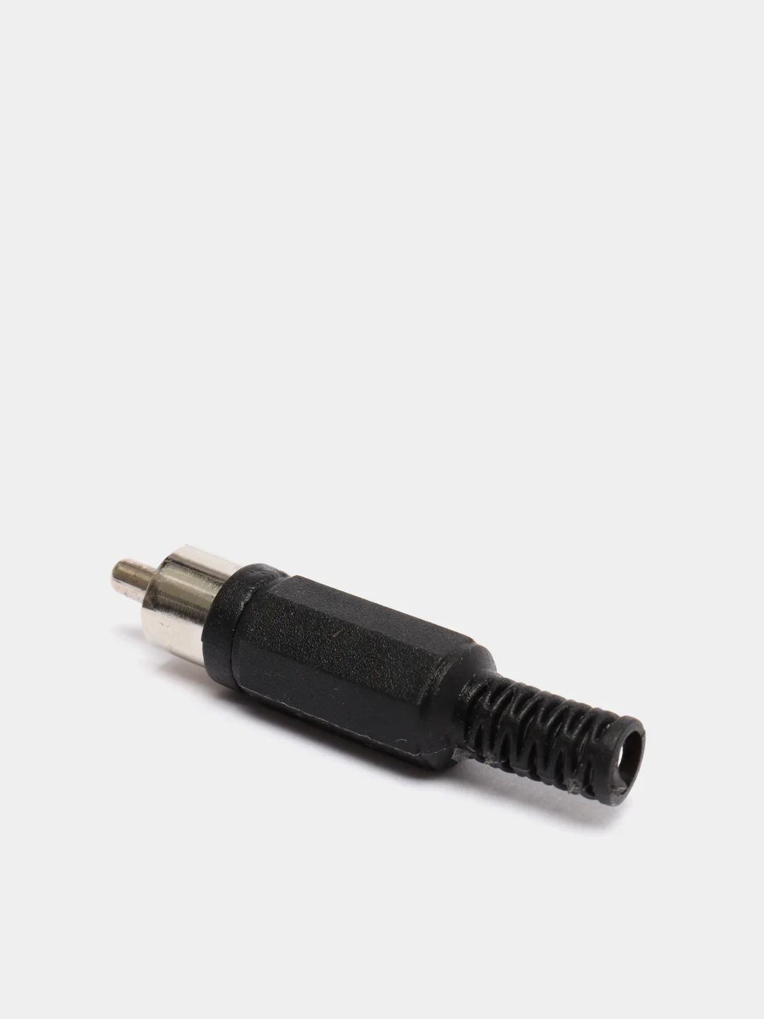 Разъем RCA штекер тюльпан пластик 2шт (красный + черный)