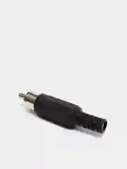 Разъем RCA штекер тюльпан пластик 2шт (красный + черный)