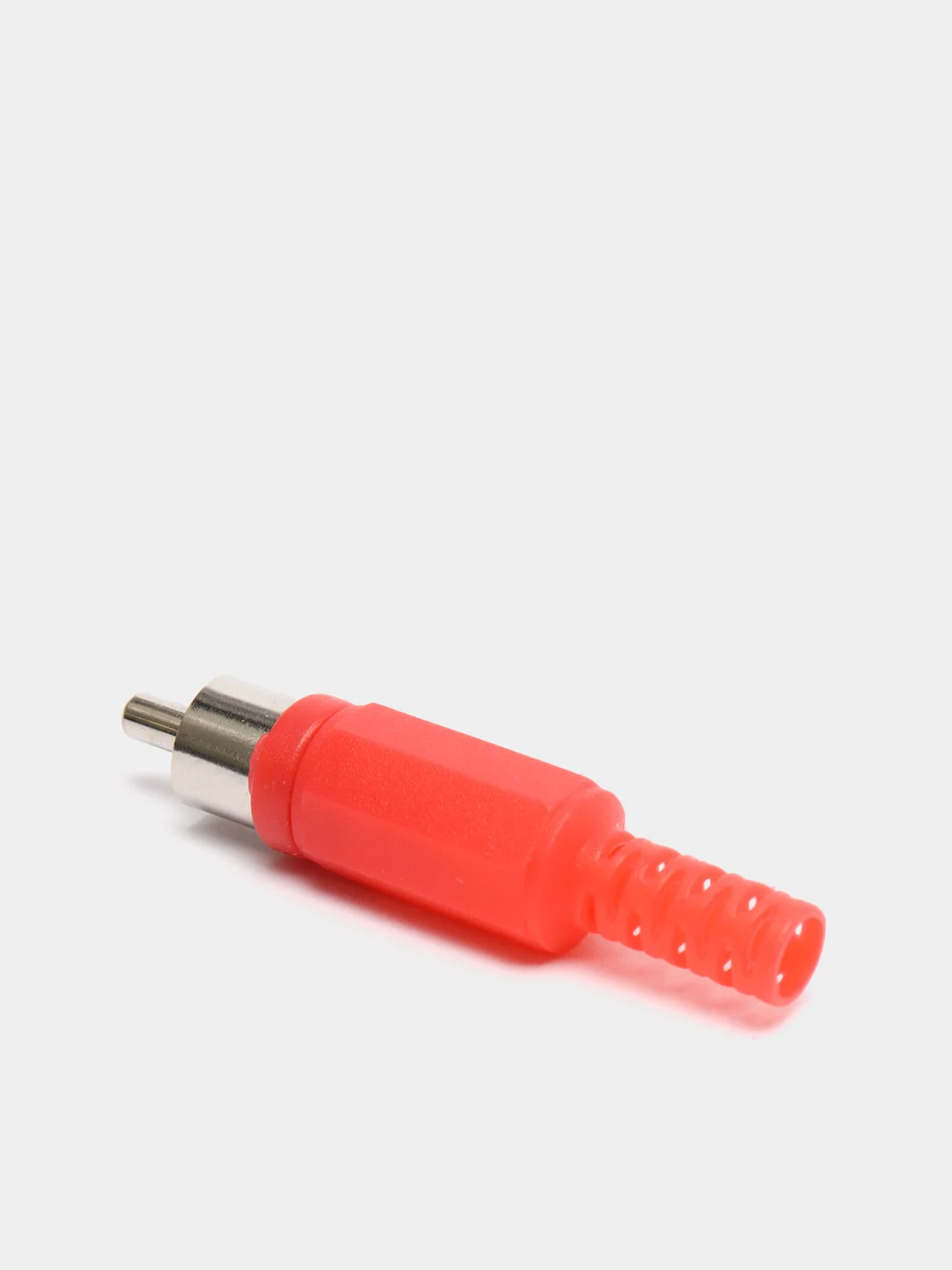 Разъем RCA штекер тюльпан пластик 2шт (красный + черный)