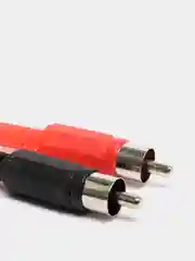 Разъем RCA штекер тюльпан пластик 2шт (красный + черный)