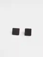 Черный серьги гвоздики из дерева