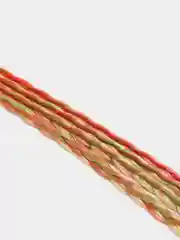 Коралловый меланж резинка для волос с косичками