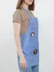Синий фартук кухонный
