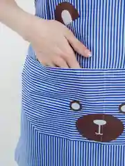 Синий фартук кухонный
