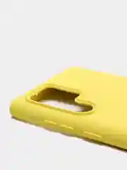 Желтый чехол с бархатом внутри для Samsung S22 ULTRA