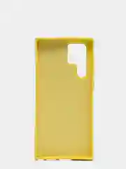 Желтый чехол с бархатом внутри для Samsung S22 ULTRA