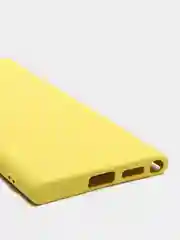 Желтый чехол с бархатом внутри для Samsung S22 ULTRA