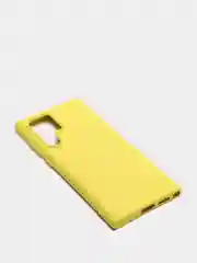 Желтый чехол с бархатом внутри для Samsung S22 ULTRA