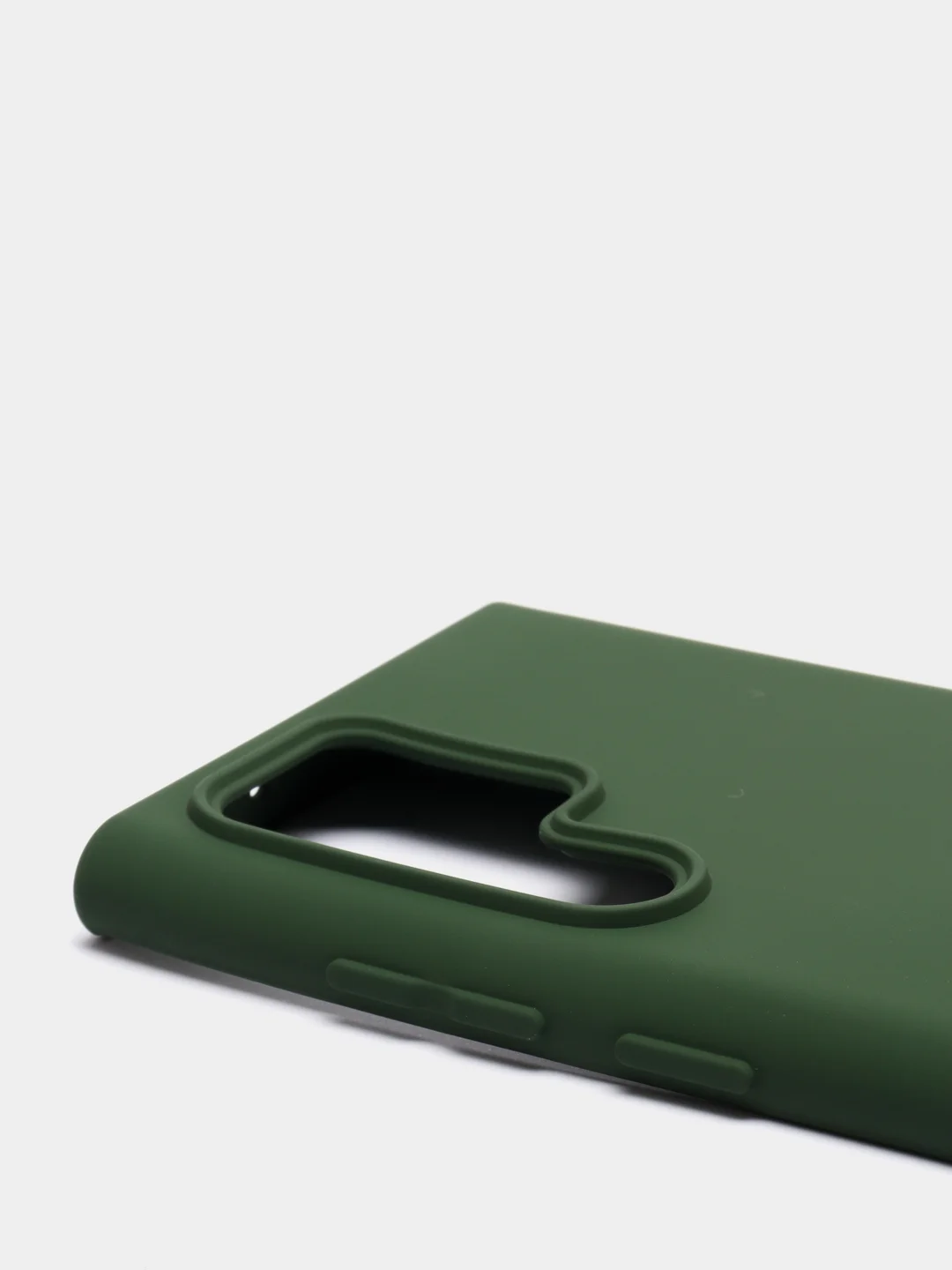 Зеленый чехол с бархатом внутри для Samsung S22 ULTRA