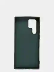 Зеленый чехол с бархатом внутри для Samsung S22 ULTRA