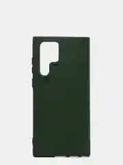 Зеленый чехол с бархатом внутри для Samsung S22 ULTRA