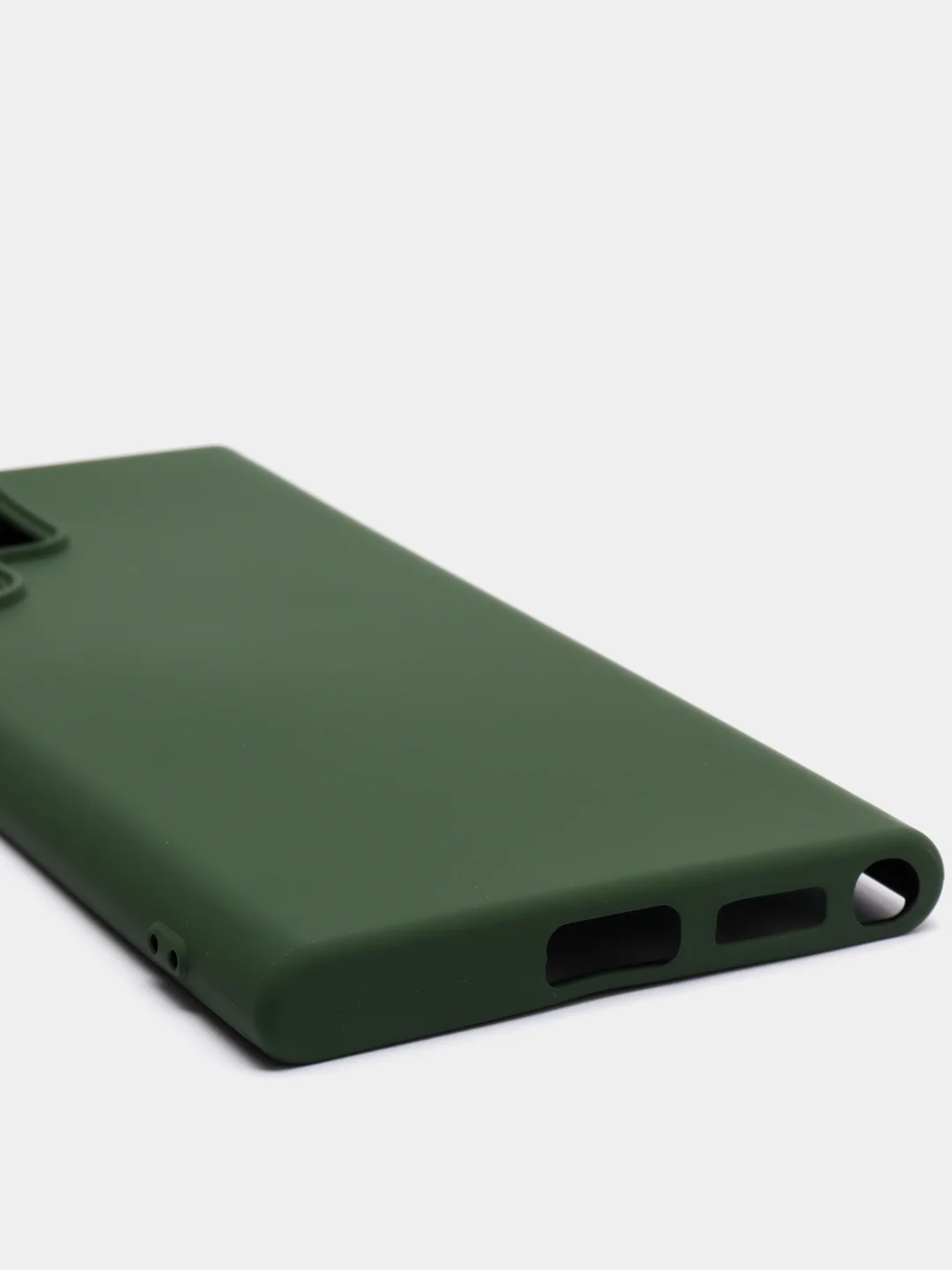 Зеленый чехол с бархатом внутри для Samsung S22 ULTRA