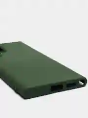 Зеленый чехол с бархатом внутри для Samsung S22 ULTRA
