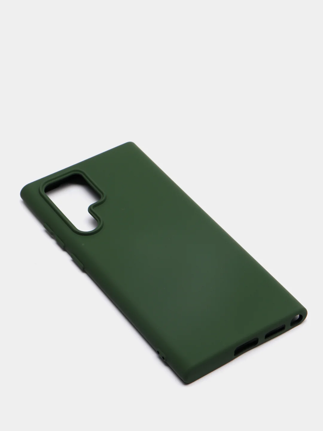 Зеленый чехол с бархатом внутри для Samsung S22 ULTRA