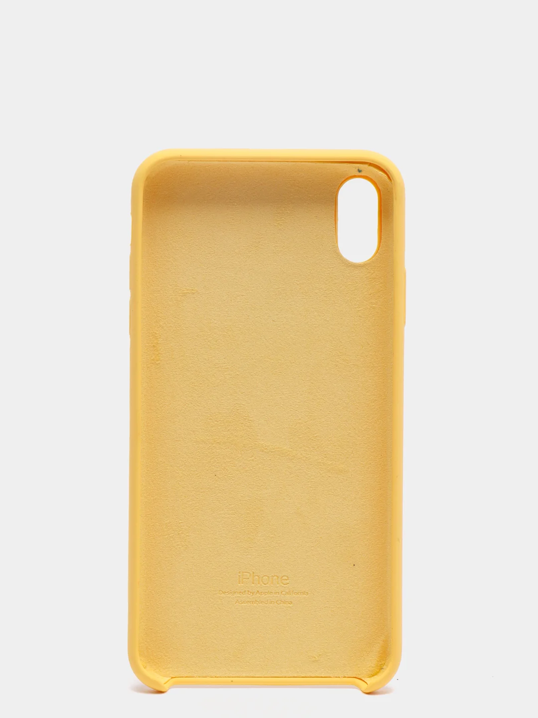 Желтый чехол с бархатом внутри IPhone XS MAX