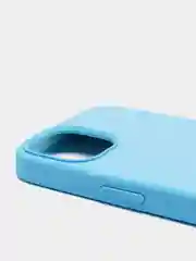 Голубой чехол не пачкающийся, с бархатом внутри IPHONE 13