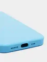 Голубой чехол не пачкающийся, с бархатом внутри IPHONE 13