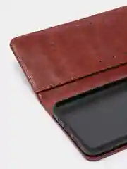 Коричневый кожаный PU чехол-книжка Xiaomi Redmi 10, 4G