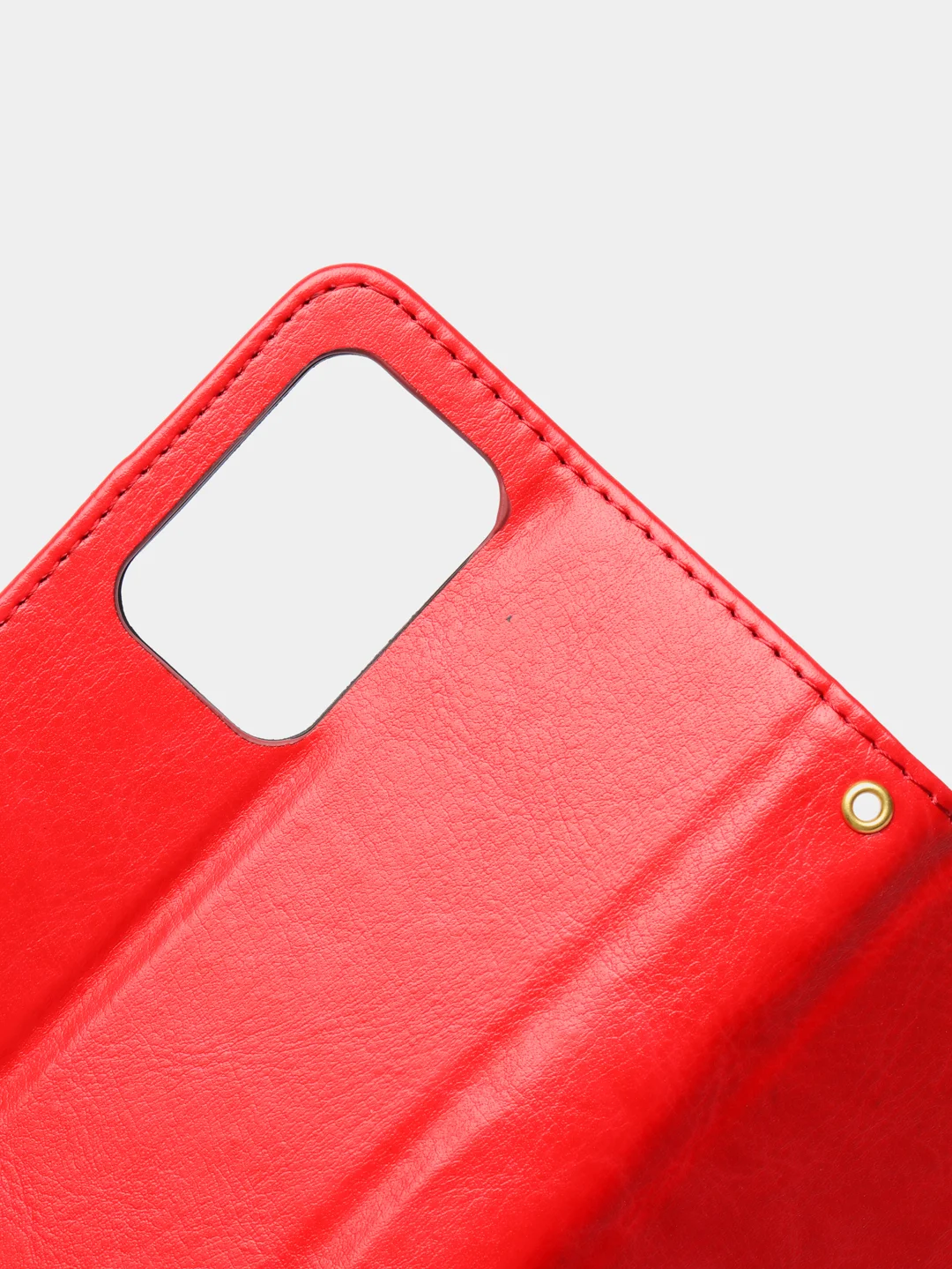 Алый кожаный PU чехол-книжка Xiaomi Redmi 10, 4G