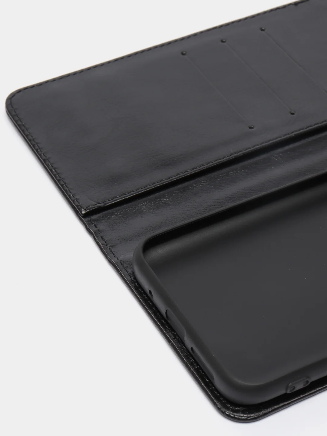 Черный кожаный PU чехол-книжка Xiaomi Redmi 10, 4G