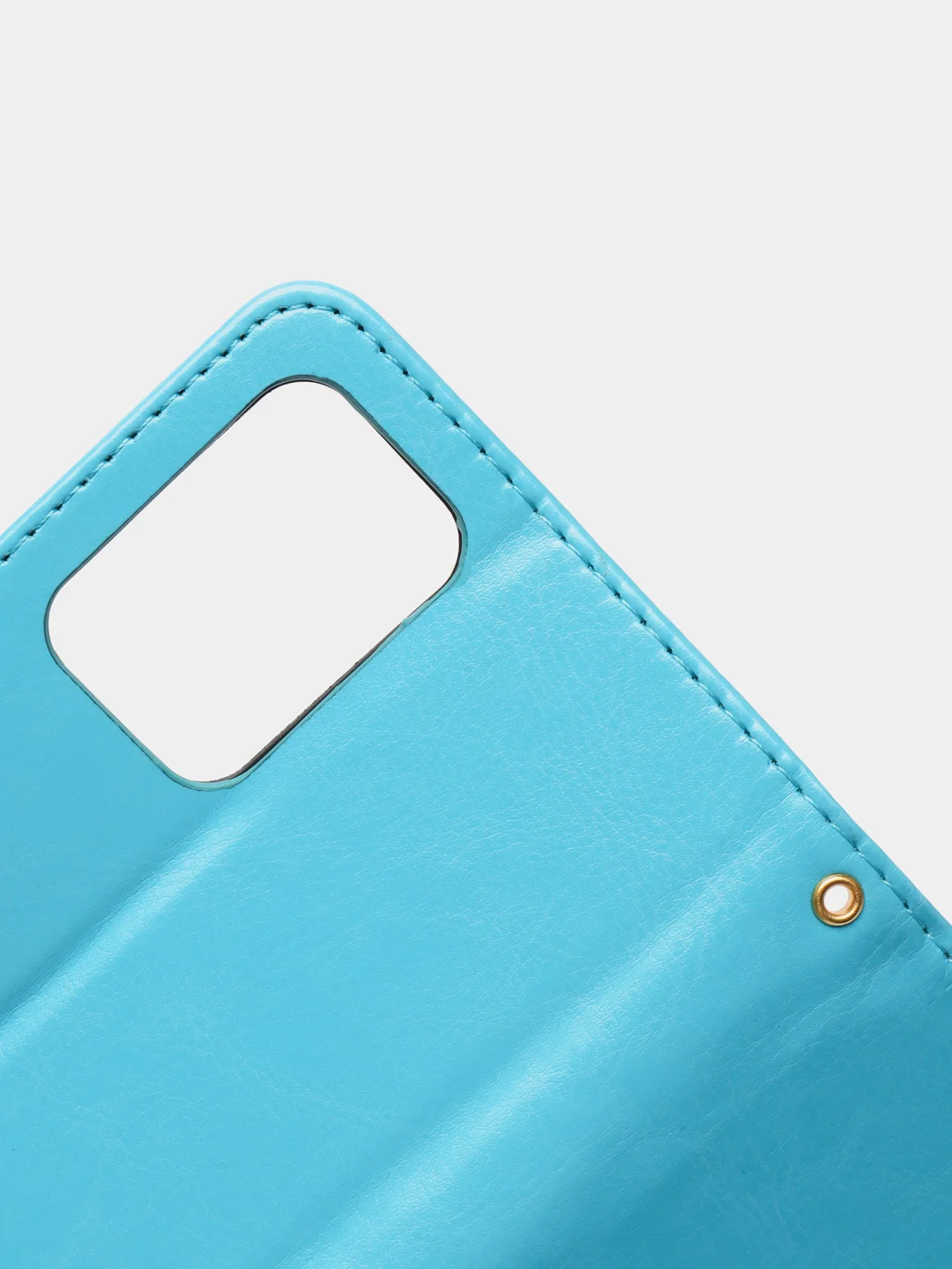 Голубой кожаный PU чехол-книжка Xiaomi Redmi 10, 4G