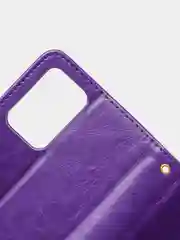 Пурпурный кожаный PU чехол-книжка Xiaomi Redmi 10, 4G