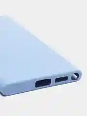 Небесно-голубой чехол с бархатом внутри для Samsung S22 ULTRA