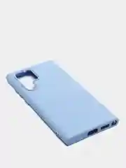 Небесно-голубой чехол с бархатом внутри для Samsung S22 ULTRA