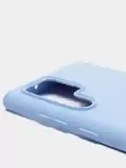 Небесно-голубой чехол с бархатом внутри для Samsung S22 ULTRA